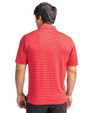 Louisville Bats Cutter & Buck Forge Pencil Stripe Stretch Mens Polo Red Back