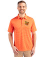 Las Vegas Aviators Cutter & Buck Forge Pencil Stripe Stretch Mens Polo College Orange Front