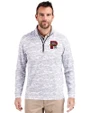 Portland Sea Dogs Cutter & Buck Traverse Stretch Eco Camo Print Quarter Zip Mens Pullover Charcoal Front