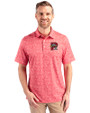 Portland Sea Dogs Cutter & Buck Pike Constellation Print Stretch Mens Polo Red Front