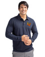 Las Vegas Aviators Cutter & Buck Advantage Eco Tri-Blend Pique Mens Long Sleeve Polo Liberty Navy Front