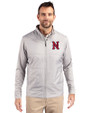 Nashville Sounds Cutter & Buck Stealth Hybrid Quilted Mens Full Zip Windbreaker Jacket Polished Medium Gray Front