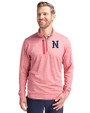 Nashville Sounds Cutter & Buck Stealth Heathered Quarter Zip Mens Pullover Cardinal Red Front