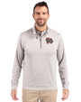 Norfolk Tides Cutter & Buck Stealth Heathered Quarter Zip Mens Pullover Polished Medium Gray Front