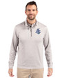 Hartford Yard Goats Cutter & Buck Stealth Heathered Quarter Zip Mens Pullover Polished Medium Gray Front