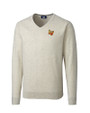 Las Vegas Aviators Cutter & Buck Lakemont Tri-Blend Mens V-Neck Pullover Sweater Oatmeal Heather Mannequin