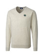 Gwinnett Stripers Cutter & Buck Lakemont Tri-Blend Mens V-Neck Pullover Sweater Oatmeal Heather Mannequin