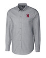 Nashville Sounds Cutter & Buck Easy Care Stretch Oxford Mens Long Sleeve Button Down Shirt Charcoal Mannequin
