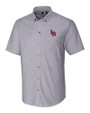 Louisville Bats Cutter & Buck Stretch Oxford Mens Short Sleeve Dress Shirt Charcoal Mannequin