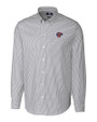 Jacksonville Jumbo Shrimp Cutter & Buck Stretch Oxford Stripe Mens Long Sleeve Dress Shirt Charcoal Mannequin