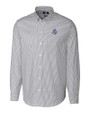 Hartford Yard Goats Cutter & Buck Stretch Oxford Stripe Mens Long Sleeve Dress Shirt Charcoal Mannequin