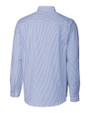 Omaha Storm Chasers Cutter & Buck Stretch Oxford Stripe Mens Long Sleeve Dress Shirt French Blue Mannequin Back
