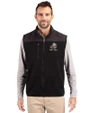 Cleveland Browns Historic Cutter & Buck Cascade Eco Sherpa Mens Big and Tall Fleece Vest Black Front