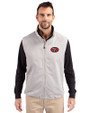 San Francisco 49ers Historic Cutter & Buck Charter Eco Recycled Mens Full-Zip Vest Polished Medium Gray Front