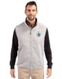 Los Angeles Chargers Historic Cutter & Buck Charter Eco Recycled Mens Full-Zip Vest Polished Medium Gray Front