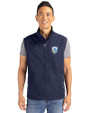 Los Angeles Chargers Historic Cutter & Buck Charter Recycled Packable Mens Big & Tall Full Zip Vest Navy Blue Front