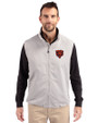 Chicago Bears Historic Cutter & Buck Charter Eco Full-Zip Mens Big & Tall Vest Polished Medium Gray Front