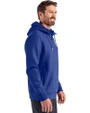 New York Giants Historic Cutter & Buck Roam Epic Versatility Half Zip Recycled Mens Hooded Pullover Tour Blue Side