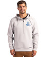 Detroit Lions Historic Cutter & Buck Roam Epic Versatility Half Zip Recycled Mens Hooded Pullover Solitare Front
