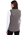 Atlanta Falcons Historic Cutter & Buck Cascade Eco Fleece Womens Vest Elemental Grey/Black Back