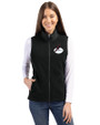 Arizona Cardinals Historic Cutter & Buck Cascade Eco Fleece Womens Vest Black Front