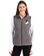 Arizona Cardinals Historic Cutter & Buck Cascade Eco Fleece Womens Vest Elemental Grey/Black Front