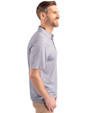 Cincinnati Bengals Historic Cutter & Buck Pike Eco Tonal Geo Print Stretch Recycled Mens Polo Elemental Grey Side