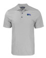 Seattle Seahawks Historic Cutter & Buck Pike Eco Tonal Geo Print Stretch Recycled Mens Polo Elemental Grey Mannequin