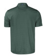 Green Bay Packers Historic Cutter & Buck Pike Eco Tonal Geo Print Stretch Recycled Mens Polo Hunter Green Mannequin Back