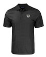 Las Vegas Raiders Historic Cutter & Buck Pike Eco Tonal Geo Print Stretch Recycled Mens Polo Black Mannequin