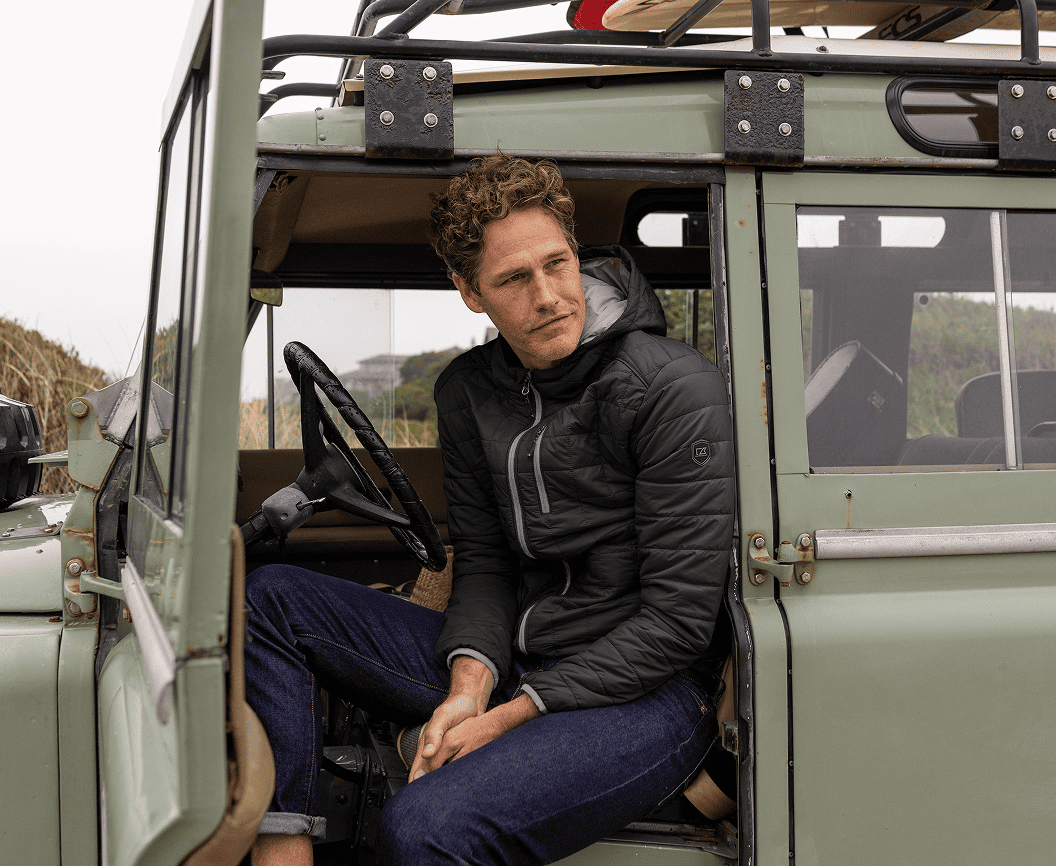 Man in Cutter & Buck Rainier Full Zip Jacket