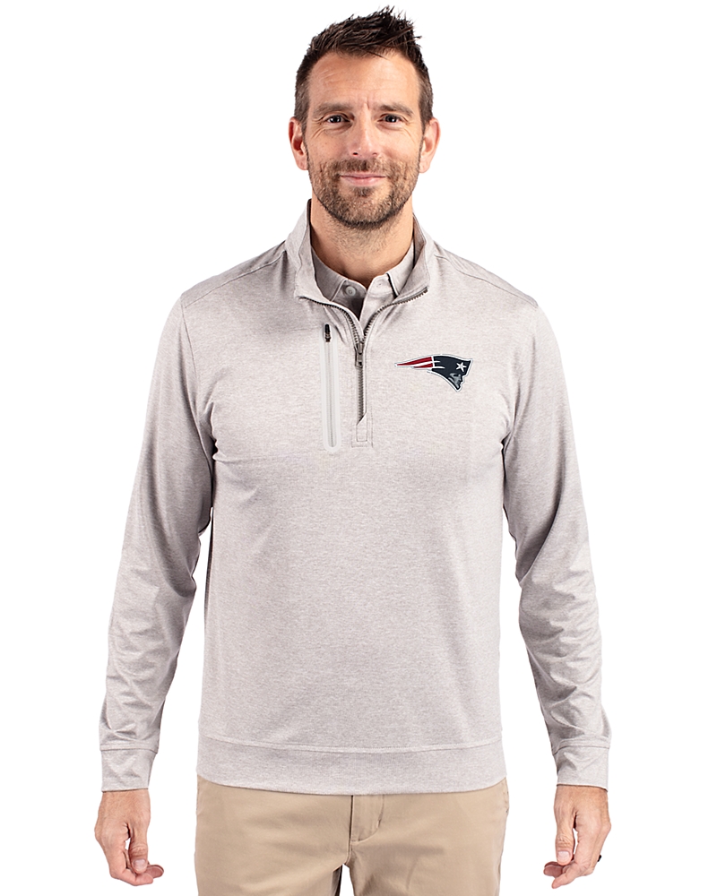 New England Patriots Cutter & Buck Stealth Heathered Quarter
