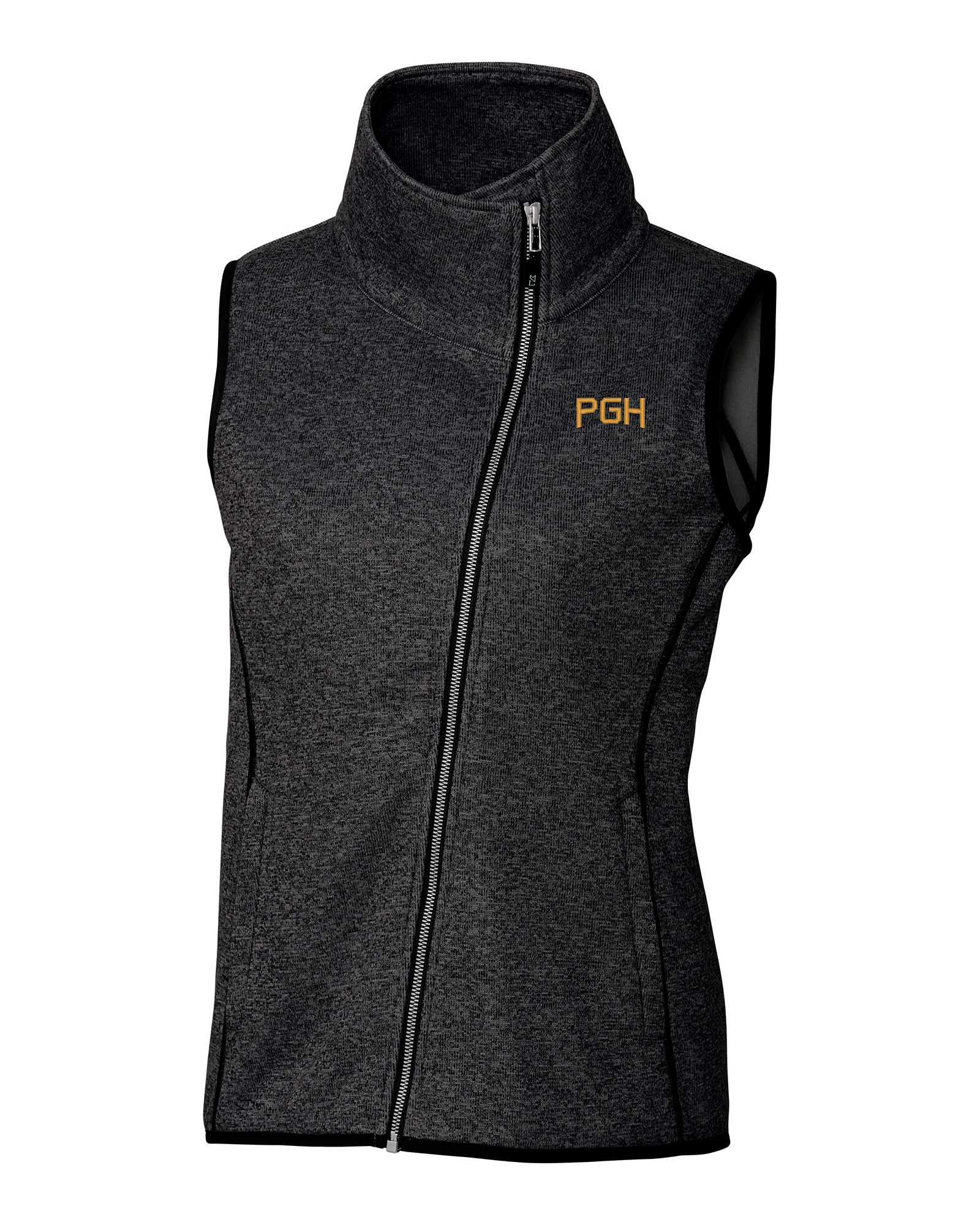 Pittsburgh Pirates City Connect Cutter u0026 Buck Mainsail Sweater Knit Womens  Asymmetrical Vest - Cutter u0026 Buck