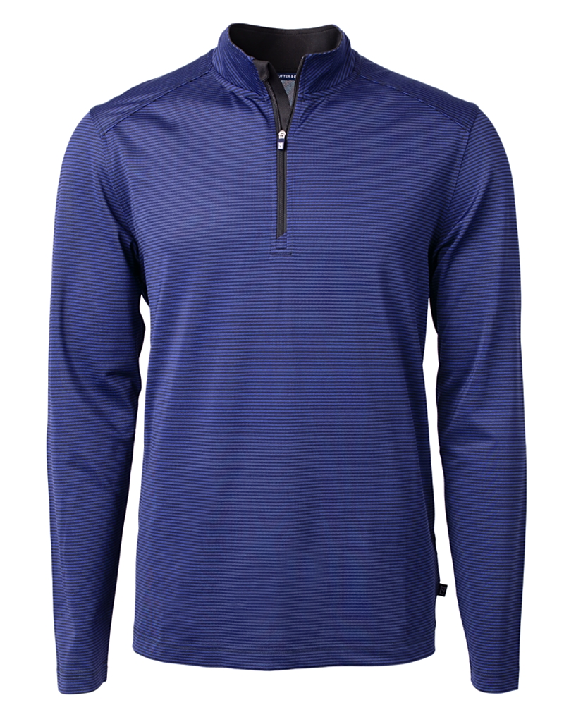 Cutter & Buck Virtue Eco Pique Micro Stripe Recycled Mens