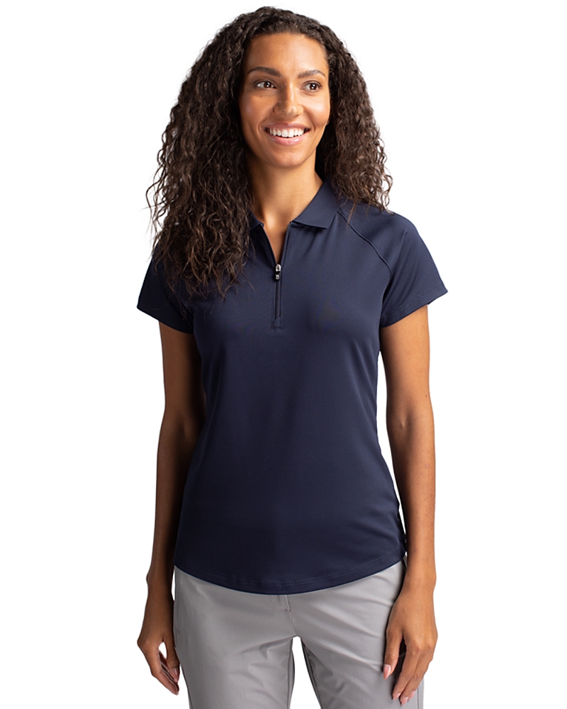 トップス POWER SHOULDER POLO TOPS Cutter & Buck Forge Stretch Womens Short Sleeve Polo