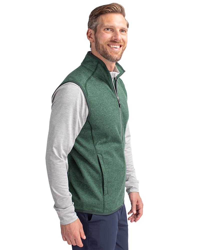 Cutter & Buck Mainsail Sweater-Knit Mens Full Zip Vest
