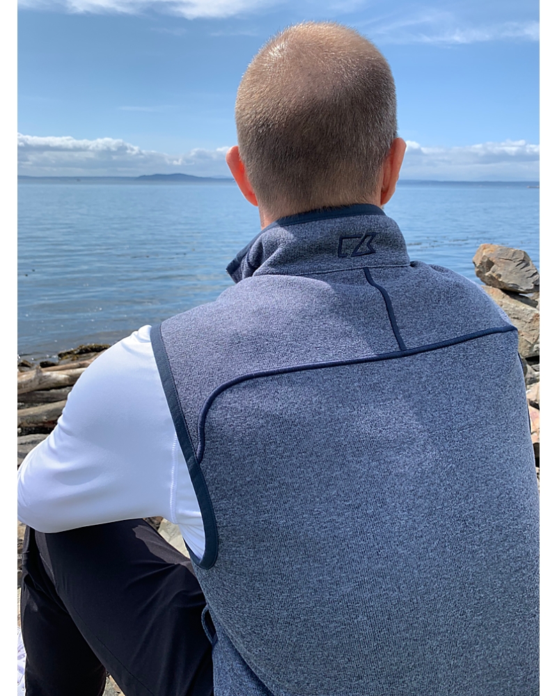 Cutter & Buck Mainsail Sweater-Knit Mens Full Zip Vest