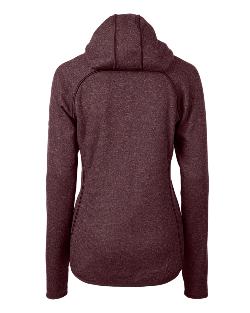 Cutter & Buck Mainsail Sweater-Knit Womens Full Zip Hooded Jacket