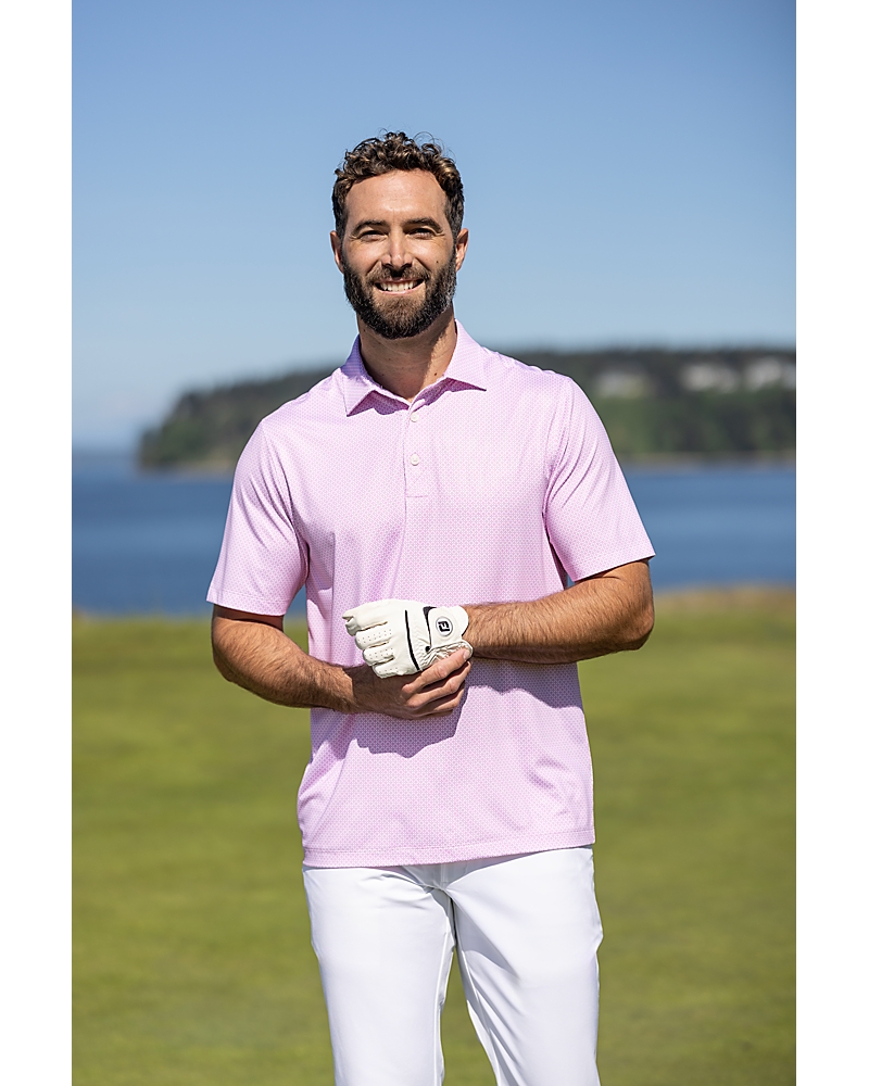 Cutter & Buck Pike Eco Diamond Dot Print Recycled Mens Polo