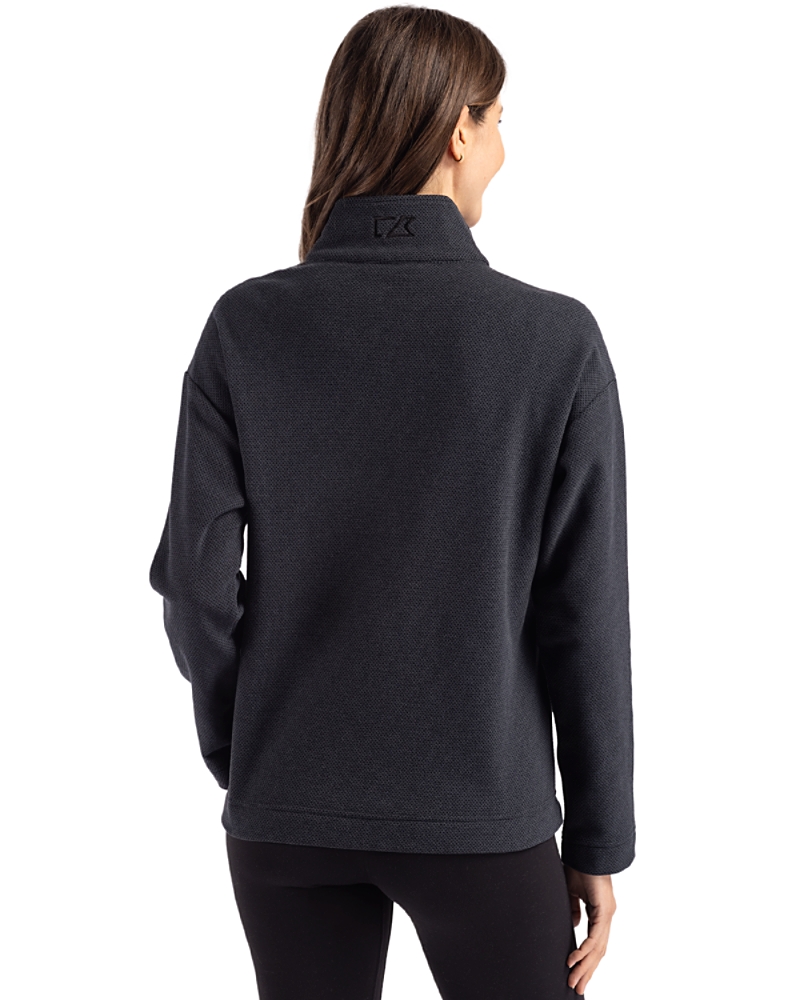 Cutter & Buck Hunts Point Recycled Fleece Womens Hybrid Snap