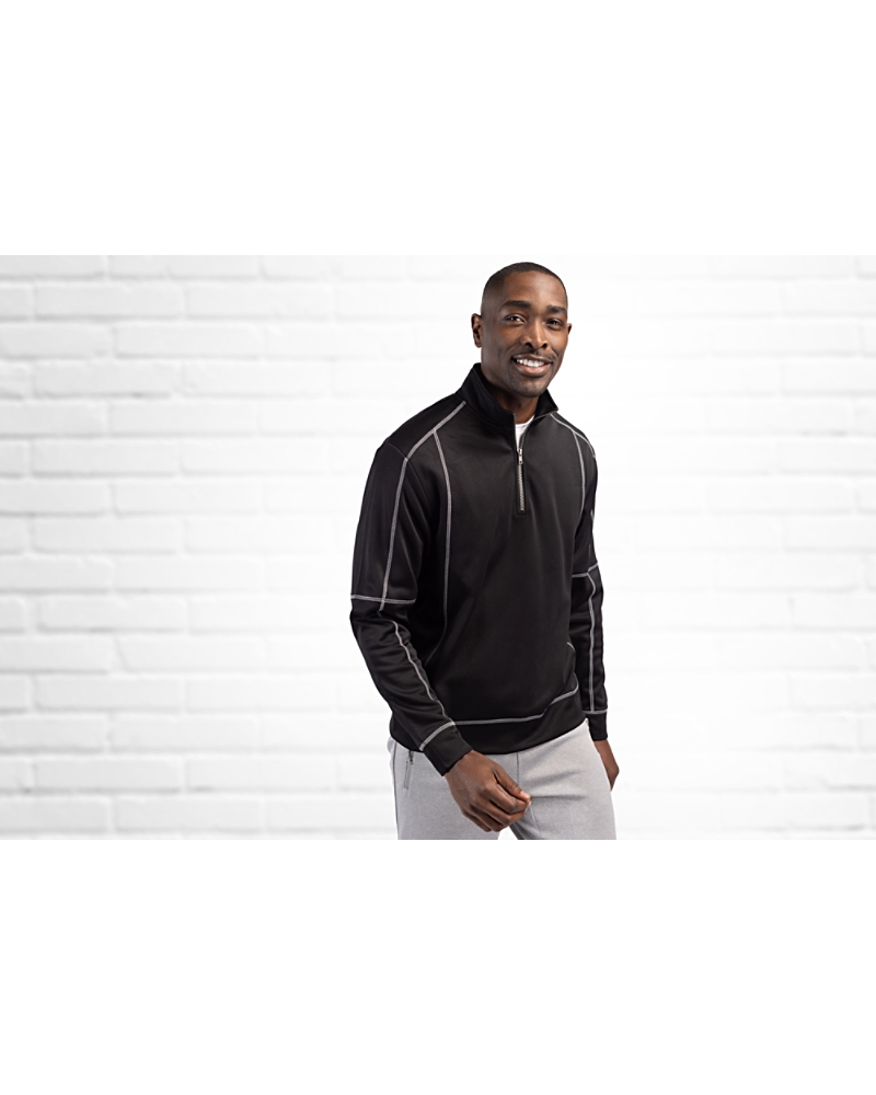 Clique Helsa Performance Mens Half Zip Pullover Sweatshirt