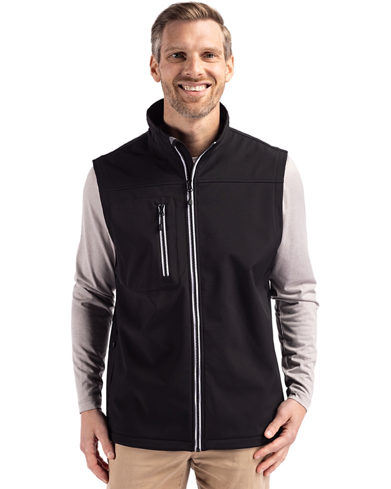 ジャケット・アウター 24SS ProductTwelve Soft Shell Vest black Clique Telemark Eco Stretch Softshell Mens Vest - Cutter & Buck