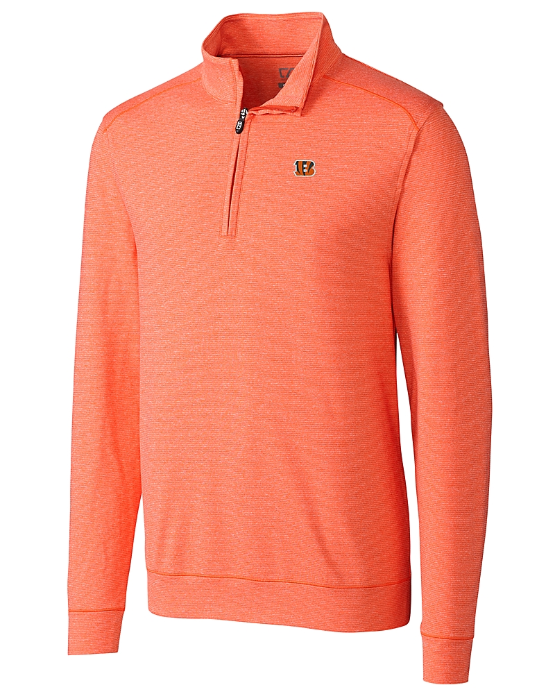 Cincinnati Bengals Cutter & Buck Shoreline Heathered Quarter Zip