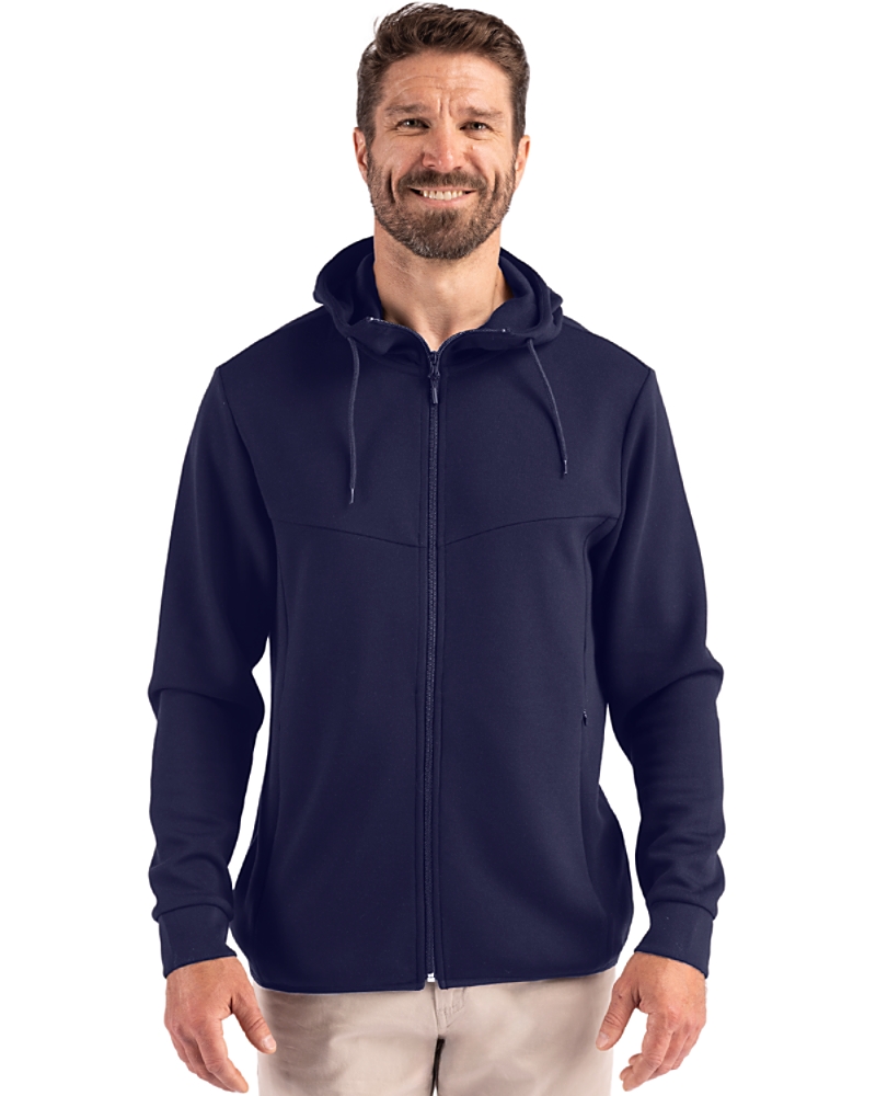 Clique Haven Recycled Mens Full Zip Hooded Sweatshirt - Cutter & Buck