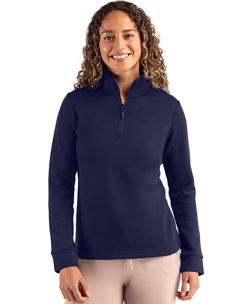 Clique Haven Recycled Womens Quarter Zip Sweatshirt - Cutter & Buck
