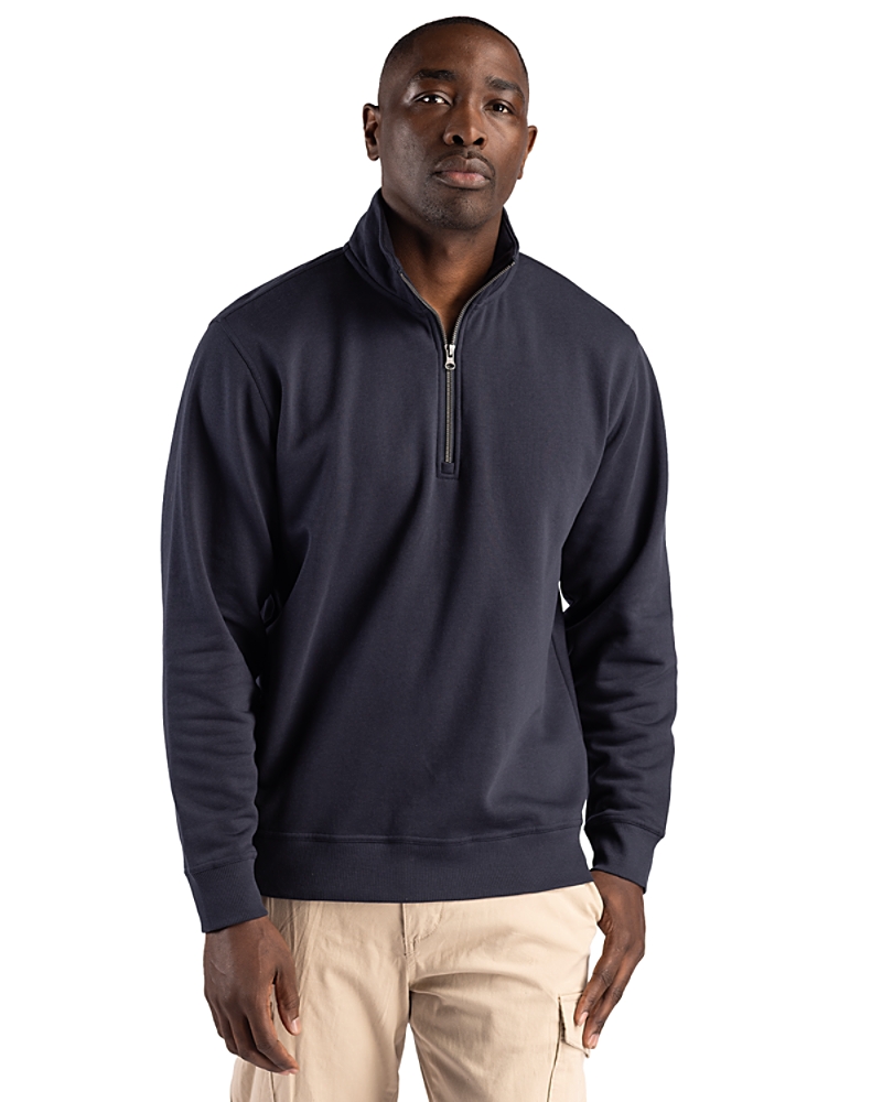 洋楽 HILLSIDE CLIQUE / World Wide Clique Drive Recycled Unisex Quarter Zip Sweatshirt - Cutter & Buck