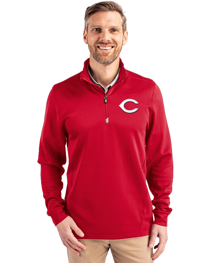 Cincinnati Reds Cutter & Buck Traverse Recycled Smooth Stretch