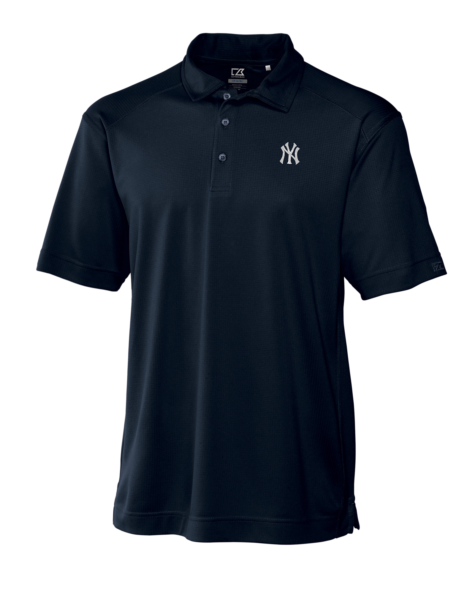 New York Yankees Cutter Buck Genre Textured Solid Mens Polo Cutter Buck