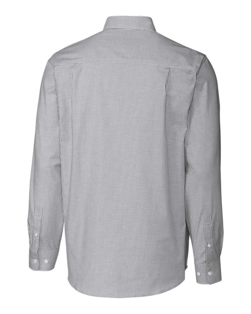 Cutter & Buck Stretch Oxford Stripe Men's Big and Tall Long Sleeve Dress Shirt