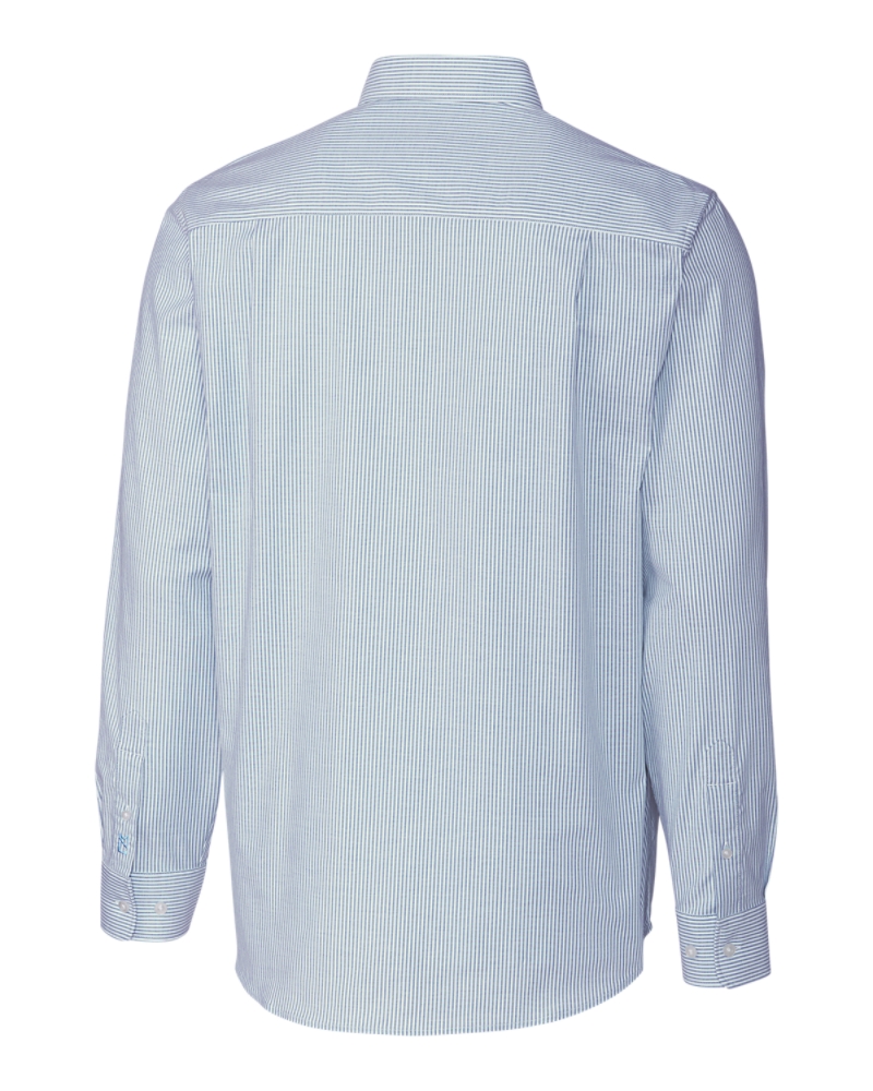 完売品　TECH BUTTON DOWN SHIRT L/S STRIPE Cutter & Buck Stretch Oxford Stripe Mens Big and Tall Long